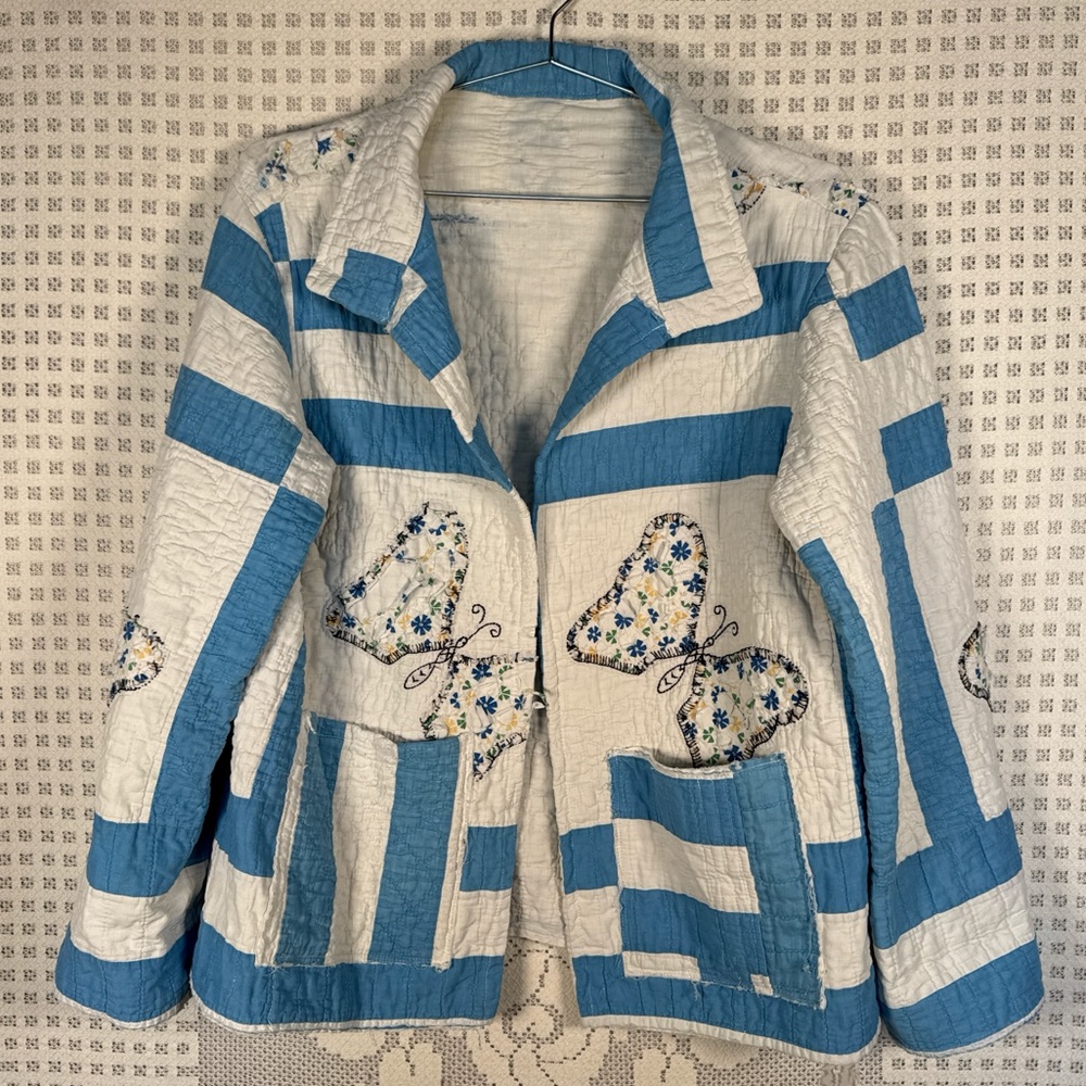 Quilted Jacket with Butterfly design